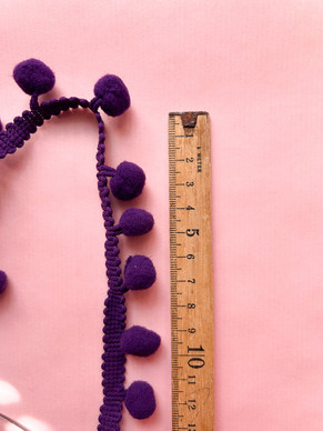 Pampulanauha 25 mm tumma violetti