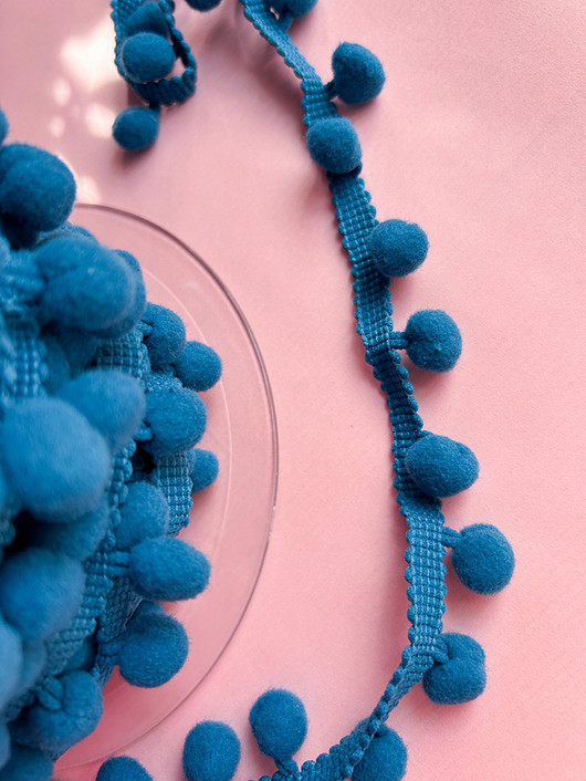 Pampulanauha 25 mm turkoosi