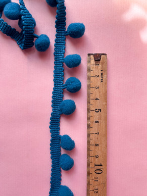 Pampulanauha 25 mm turkoosi