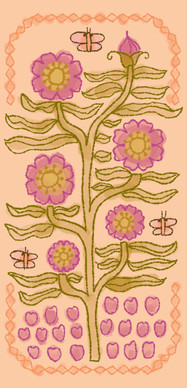 Pariisi-iso postikortti vaalea persikka