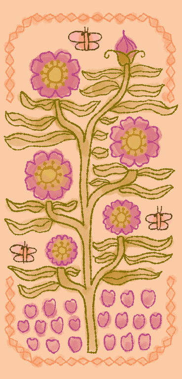 Pariisi-iso postikortti vaalea persikka