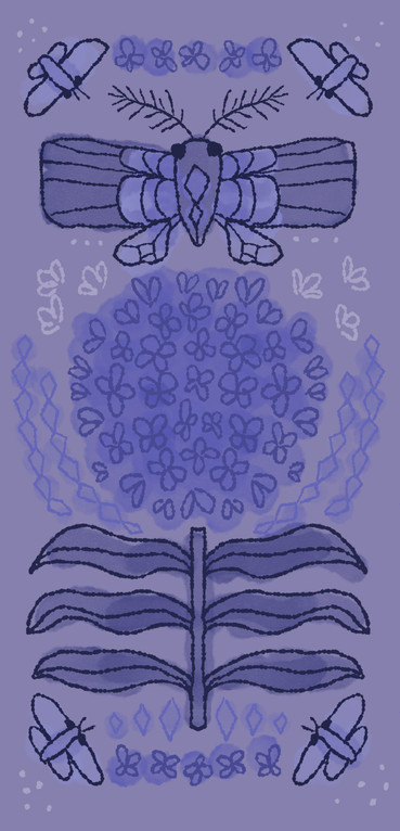 Pariisi-iso postikortti laventeli