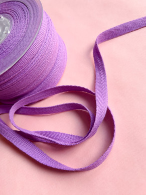 Puuvillanauha 10 mm vaalean violetti