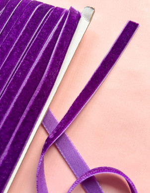 Samettinauha 10 mm violetti
