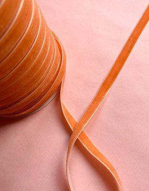 Samettinauha 9 mm persikka