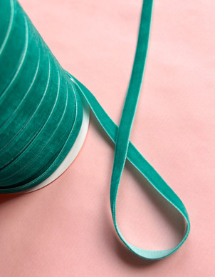 Samettinauha 9 mm turkoosi