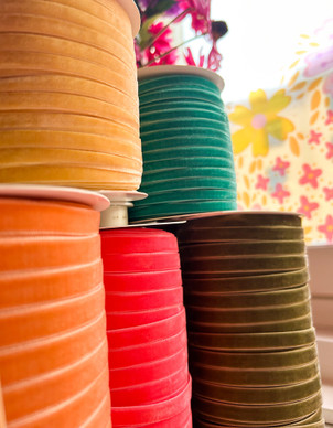 Samettinauha 9 mm turkoosi