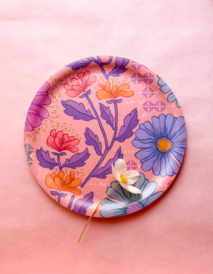 Pieni tarjotin vaaleanpunainen Aliisan kukkala