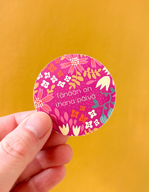 Ihana päivä - tarra fuksia Kreeta