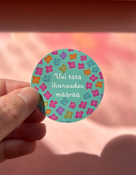 Ihanuus - tarra turkoosi