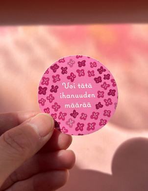 Ihanuus - tarra vaaleanpunainen