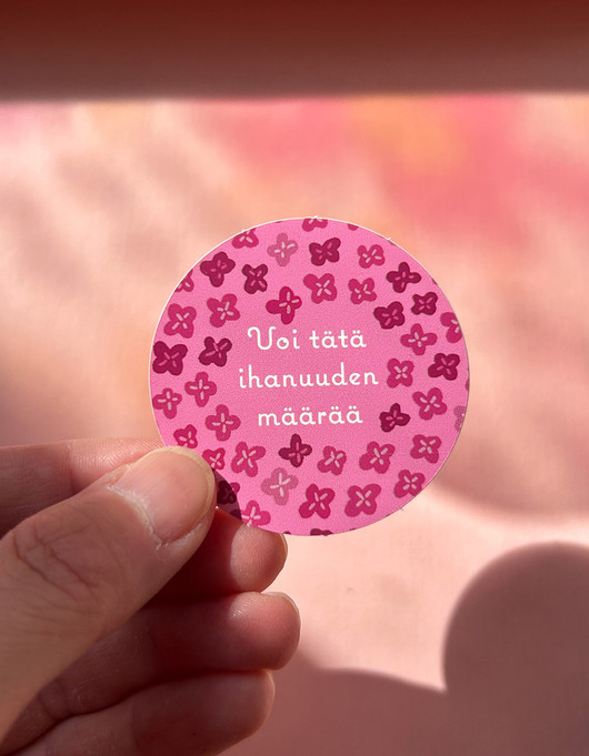 Ihanuus - tarra vaaleanpunainen