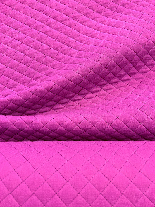 Puuvillamusliini tikattu fuksia