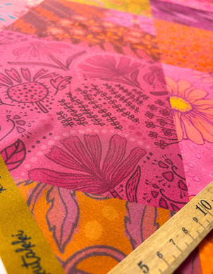 0,4 m pala Tilkkutäkki-puuvillasatiini punasävyinen