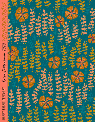 Leväniitty-puuvillatrikoo petrooli