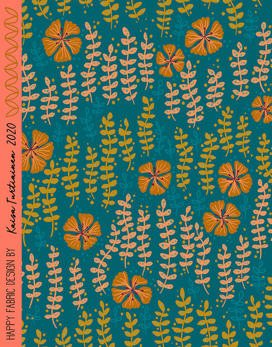 Leväniitty-puuvillatrikoo petrooli