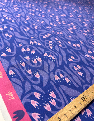 Kielo-puuvillatrikoo sininen