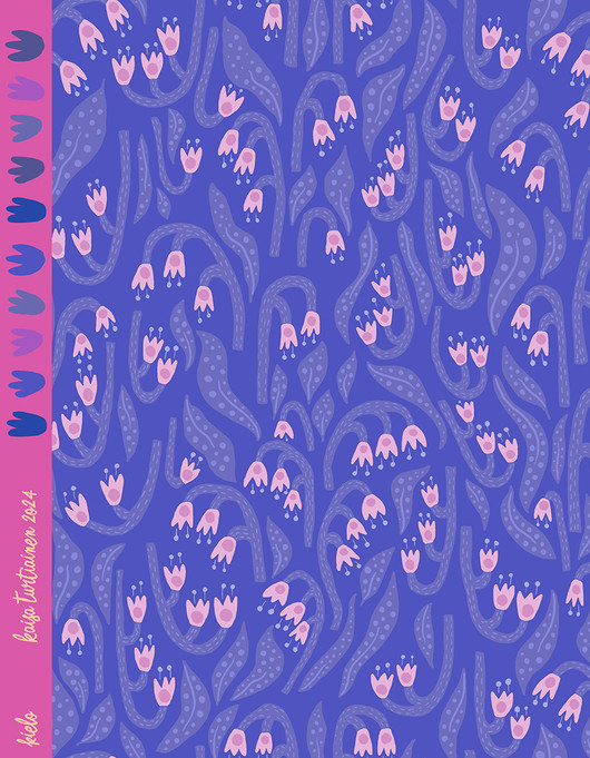 Kielo-puuvillatrikoo sininen