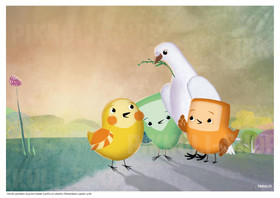 Pikkuli ja Rauhankyyhky -juliste