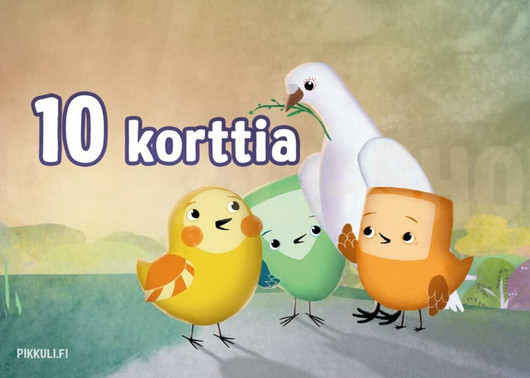 Pikkuli ja Rauhankyyhky -kortti 10 kappaletta