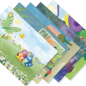 Pikkulin postikorttipaketti - viisi erilaista