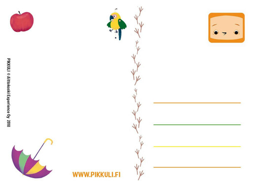 Pikkulin onnittelukortti -viisi kappaletta