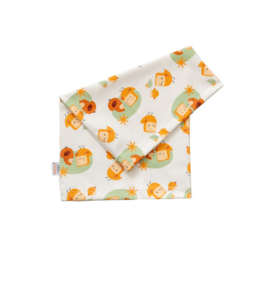 Tuubihuivi valkoinen - Pikkuli, pyy ja aurinko