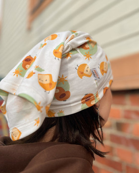 Tuubihuivi valkoinen - Pikkuli, pyy ja aurinko