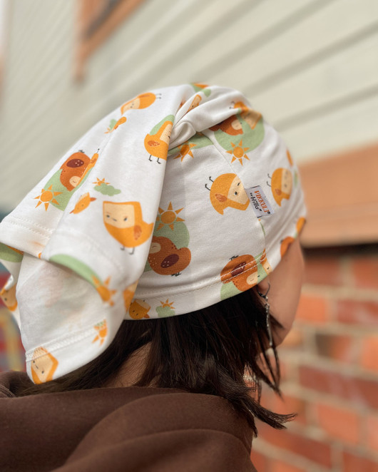 Tuubihuivi valkoinen - Pikkuli, pyy ja aurinko