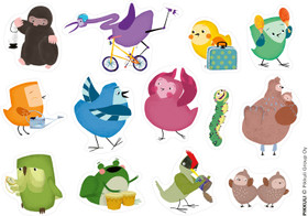 Pikkulin tarra-arkki A5