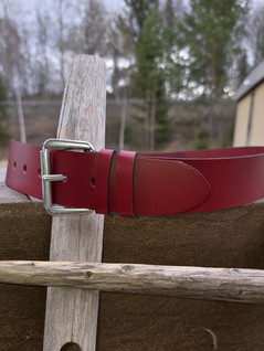 Punainen nahkavyö 40mm 
