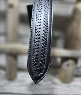 40mm kolmen musta nahkavyö.