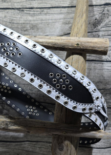 70mm musta/hopea/valkea lapinvyö