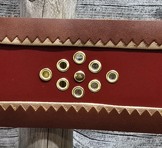 70mm punainen/kulta/konjakinruskea lapinvyö