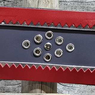 70mm Harmaa/hopea/punainen lapinvyö