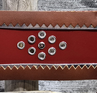 70mm punainen/hopea/konjakinruskea lapinvyö