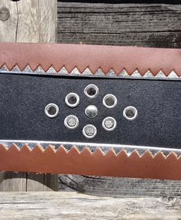 70mm musta/hopea/konjakinruskea lapinvyö