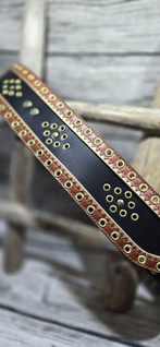 70mm musta/kulta/konjakinruskea lapinvyö