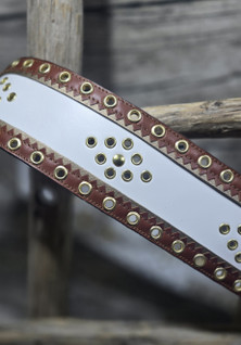 70mm valkea/kulta/konjakinruskea lapinvyö