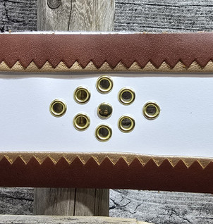 70mm valkea/kulta/konjakinruskea lapinvyö