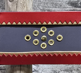 70mm Harmaa/kulta/punainen lapinvyö