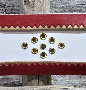 70mm valkea/kulta/punainen lapinvyö