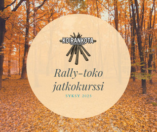 Rally-tokon jatkokurssi kurssi Su 10.8.2025 ( 4 krt ) 