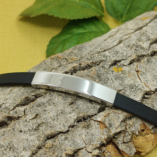 Sac Silver hopeinen laattarannekoru