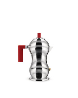 Alessi MDL02/1 R Pulcina espressopannu punaisella kahvalla
