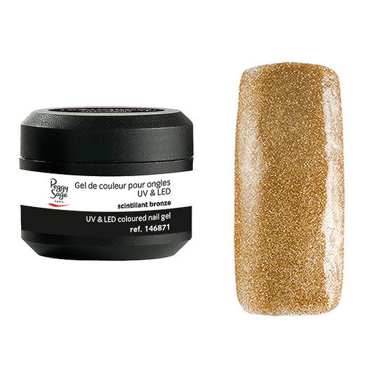 Coloured UV nail gel scintillant bronze 5g