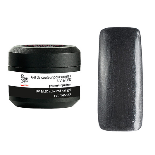 Coloured UV nail gel gris metropolitan 5g