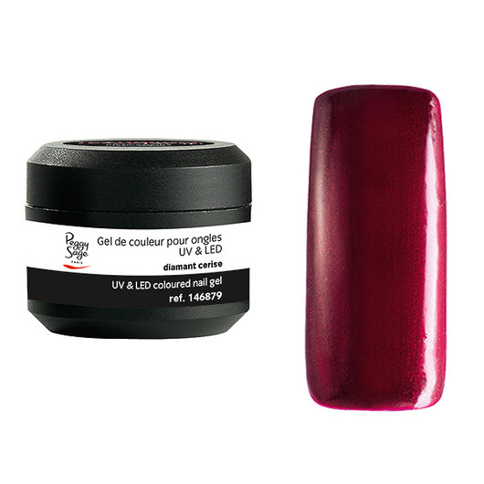 Coloured UV nail gel diamant cerise 5g
