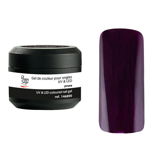 Coloured UV nail gel prune 5g