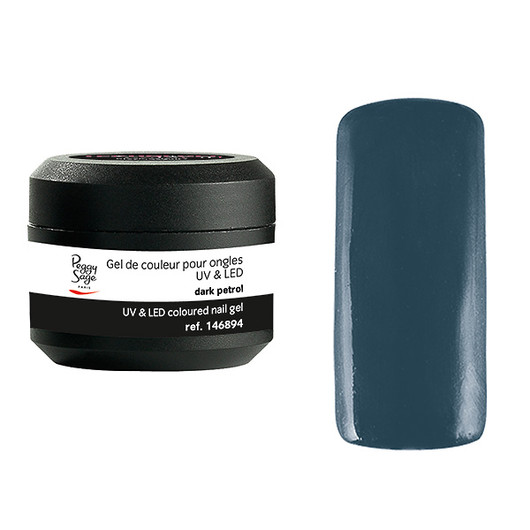 Coloured UV nail gel dark petrol 5g